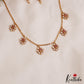 Trendy Floral Motifs Gold-Tone Chain Necklace NC2921