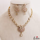 Classic Floral Motifs Polki CZ Victorian Necklace NC3190 (Available In 4 Colors)