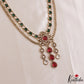 Gorgeous Teardrop Motifs Polki CZ Victorian Haaram LH2175 (Available In 4 Colors)