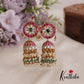 Gorgeous Floral Jhumka Jadau Jhumkas With Pearl And Beads Drops E900