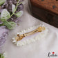 Kolam design Real look-alike white flowers with attached hair clip G19