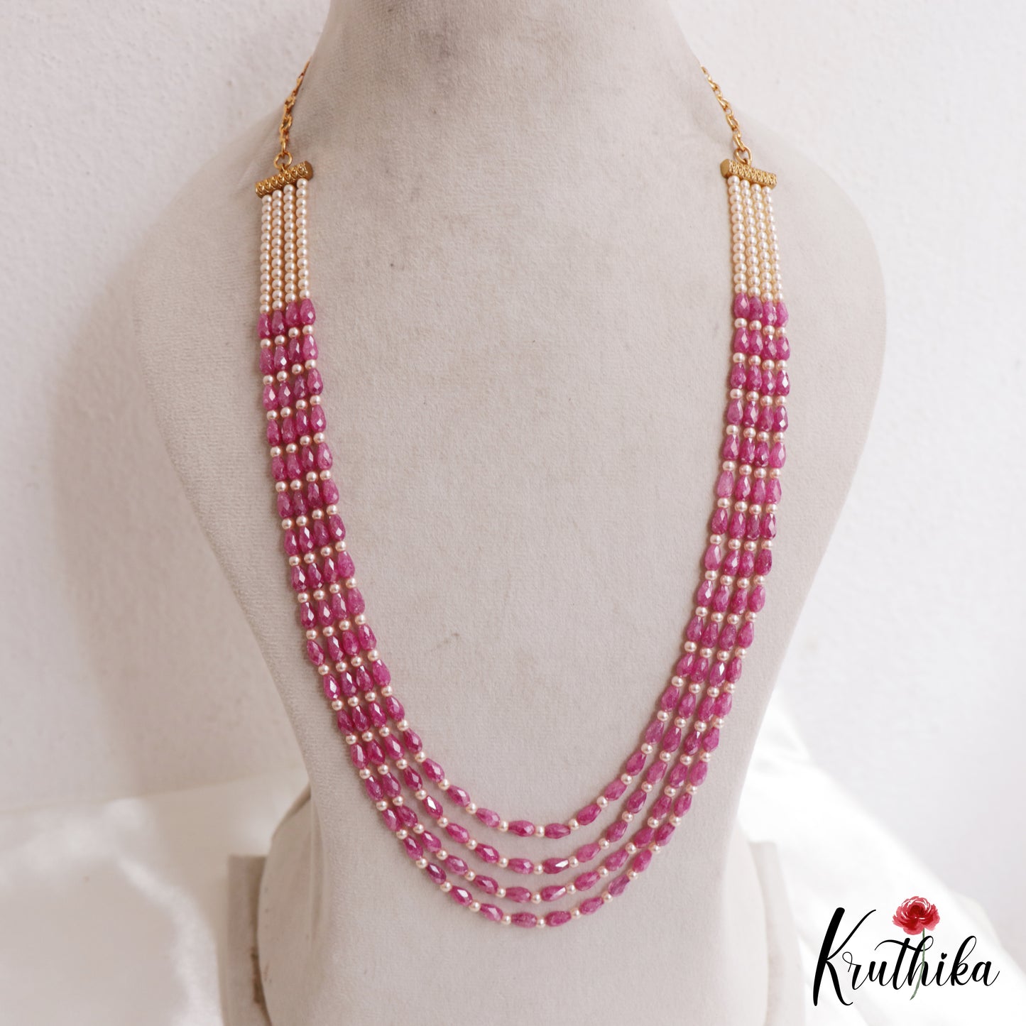 Classic Multi Layer Pearl Bead Haaram LH2139 (Available In 8 Colors)