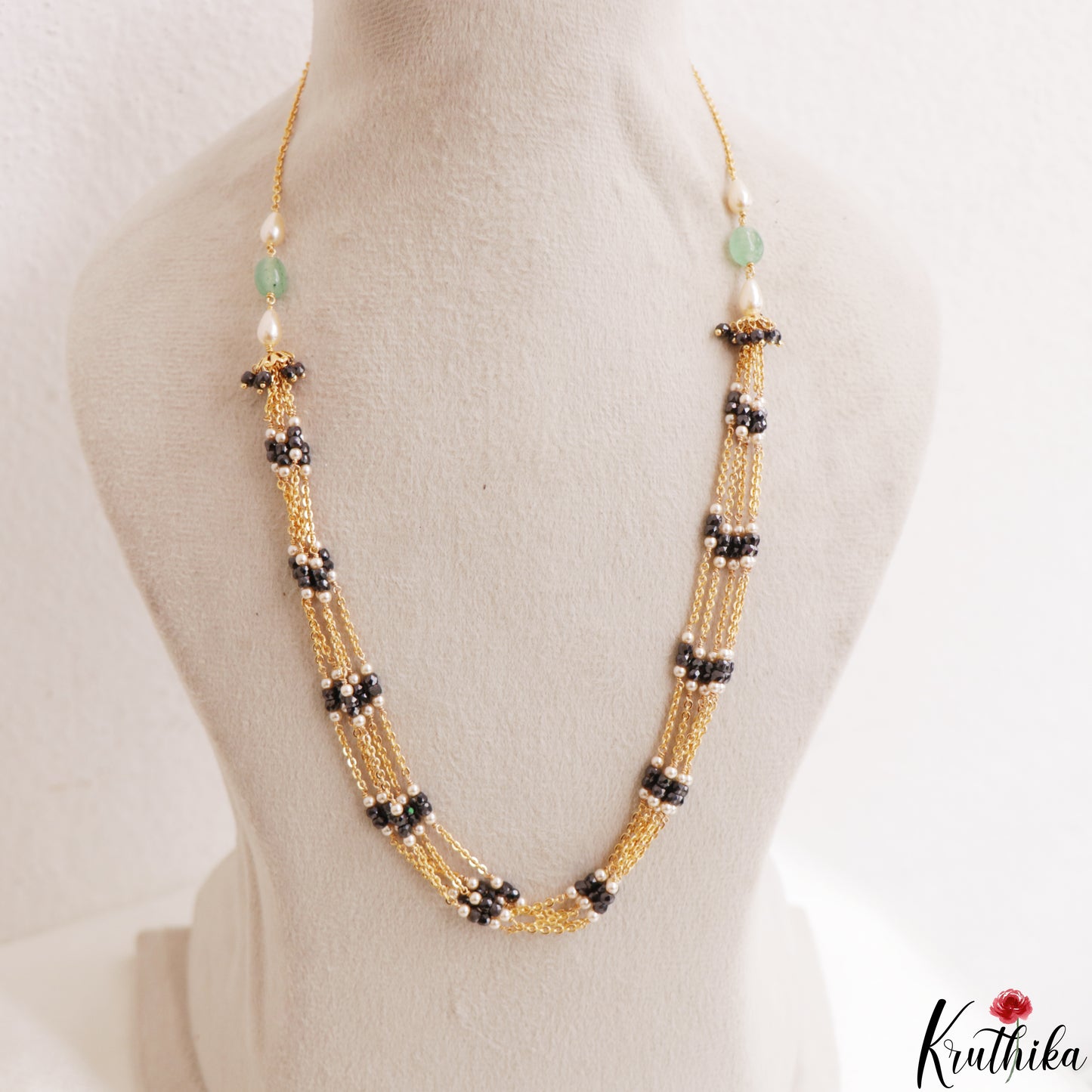 Elegant Multi Layered Pearl Bead Mala NC3208 (Available In 4 Colors)
