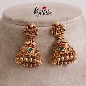Premium Lakshmi Jadau Jhumkas E506 (Available in 3 Colours)