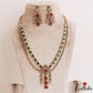 Gorgeous Teardrop Motifs Polki CZ Victorian Haaram LH2175 (Available In 4 Colors)