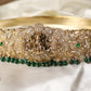 Designer AD Victorian Hip Belt-Green Beads V157