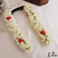 Artificial & reusable Two strands flowers string gajra with attached clip G28