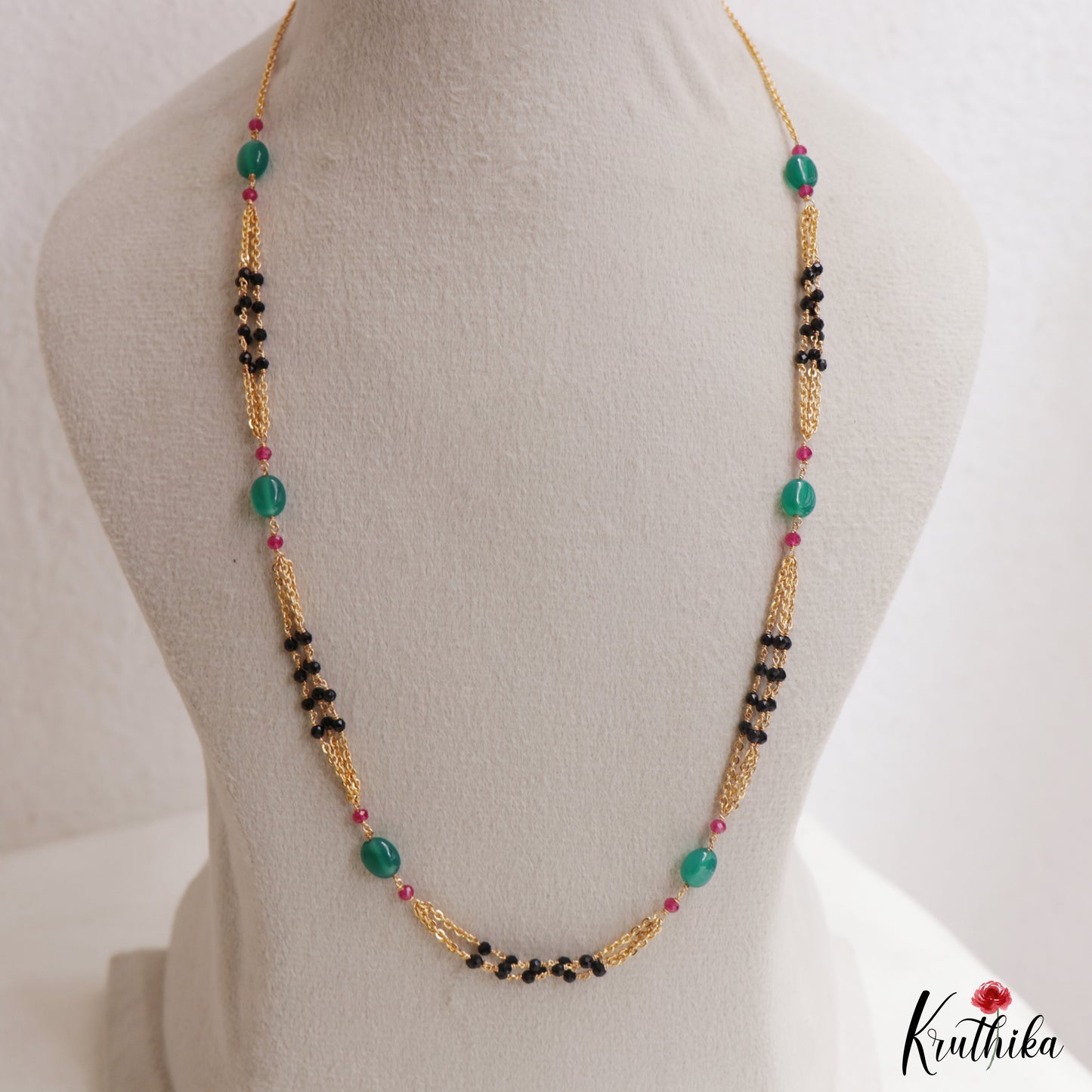 Classic Gold-Tone Multi Strand Pearl Bead Mala NC3045