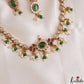 Elegant Floral Motifs Kemp Necklace With Rice Pearl Drops NC3189 (Available In 2 Colors)
