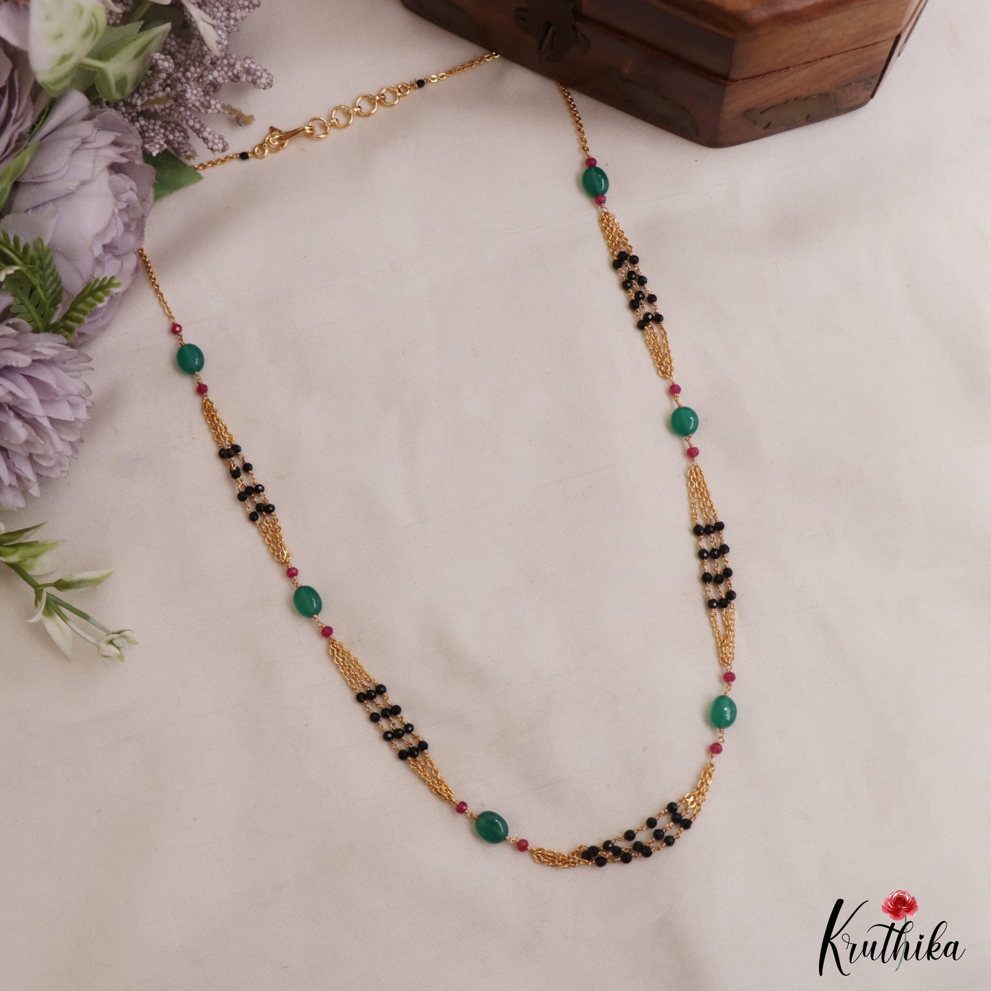 Classic Gold-Tone Multi Strand Pearl Bead Mala NC3045