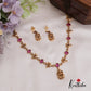 Simple Antique Lakshmi Peacock Motifs Necklace NC2675 (Available In 2 Colors)