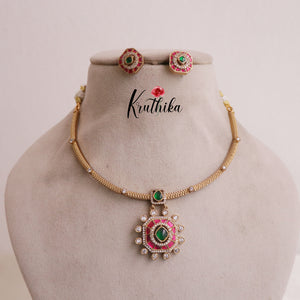 Trendy AD Jadau Chain set NC1946