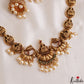 Classic Antique Lakshmi Motifs Choker With Pearl Drops NC3196