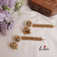 Premium Peacock Jhumkas with cluster Golden Maatilu (earchains) E521