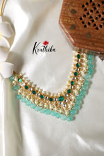 Ahemdabadi Jadau Kudan Necklace-Green Stone NC1266