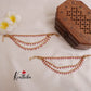 Simple Three Layer Peacock Design Earchains EC91 (Available in 3 Colours)