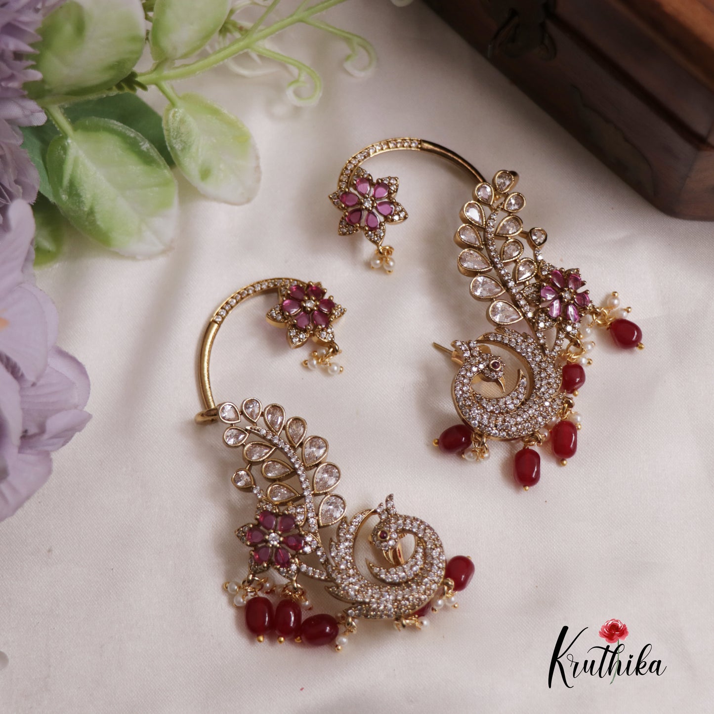 Glorious AD Peacock Ear Cuff E772 (Available In 5 Colours)
