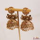 Premium Nagas Elephant Jadau Jhumkas with golden beads E1244