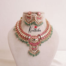 Royal Jadau Moissanite Stones Semi Bridal Set BS033- Long Haaram,Necklace,Earrings & Maang Tikka