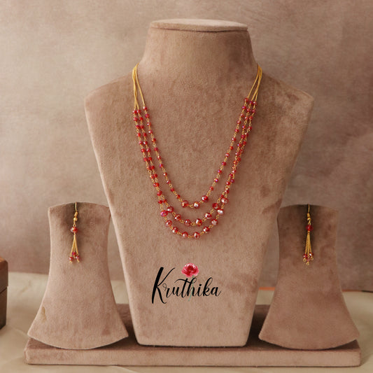 Simple Crystal beads Mala Set LH661