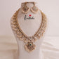 Elegant Peacock Guttaposalu Haaram with Pearl Drops LH1856