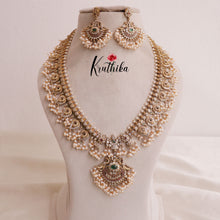 Elegant Peacock Guttaposalu Haaram with Pearl Drops LH1856