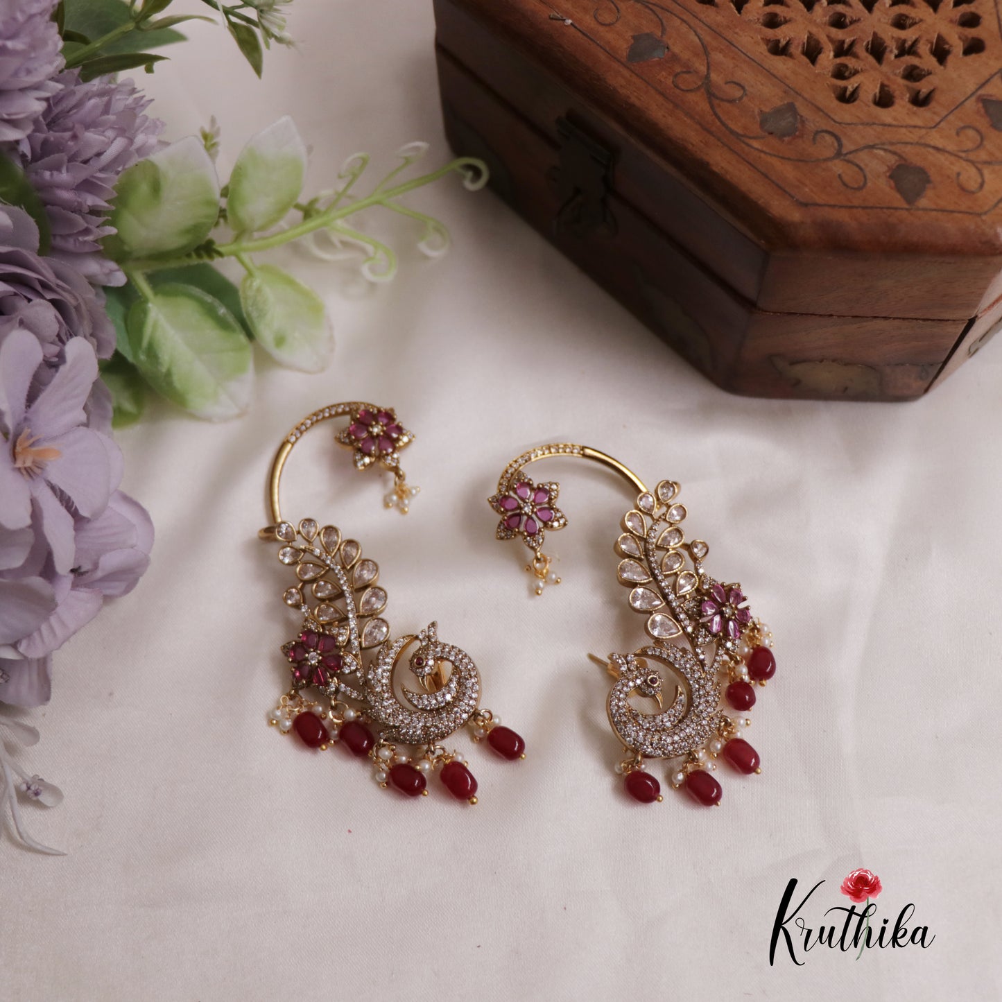 Glorious AD Peacock Ear Cuff E772 (Available In 5 Colours)