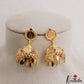 Classic Antique Lakshmi Kasu Jhumkas E1179