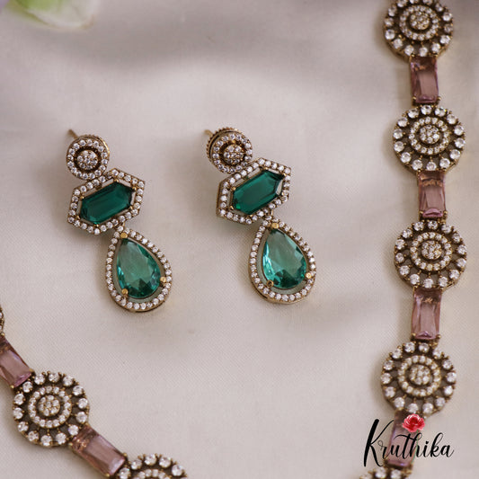 Trendy AD Floral Motifs Victorian Necklace NC2672