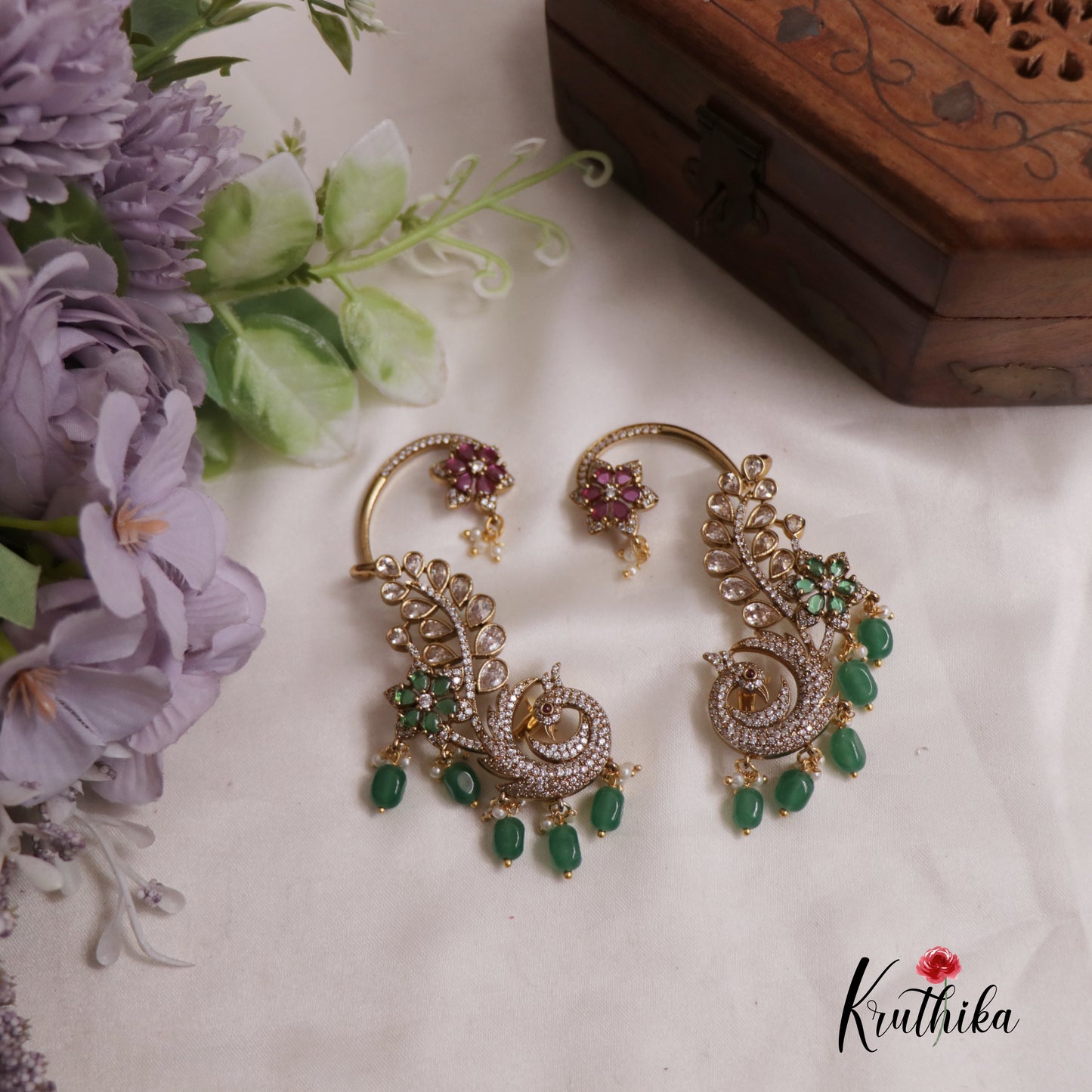 Glorious AD Peacock Ear Cuff E772 (Available In 5 Colours)