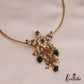 Trendy AD Peacock Motifs Jadau Hasli Necklace With Bead Drops NC2751 (Available in 3 Colors)