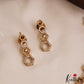 Pretty Geometric Diamond-Finish Gold-Tone AD Necklace NC2919