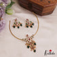Trendy AD Peacock Motifs Jadau Hasli Necklace With Bead Drops NC2751 (Available in 3 Colors)