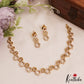 Pretty Geometric Diamond-Finish Gold-Tone AD Necklace NC2919