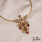 Trendy AD Peacock Motifs Jadau Hasli Necklace With Bead Drops NC2751 (Available in 3 Colors)