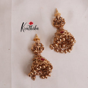 Premium Lakshmi Jadau Jhumkas E506 (Available in 3 Colours)