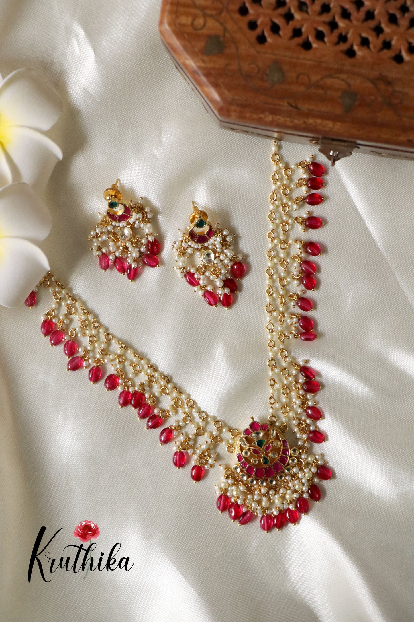 Ahemdabadi Jadau Kudan Necklace Ruby NC1264