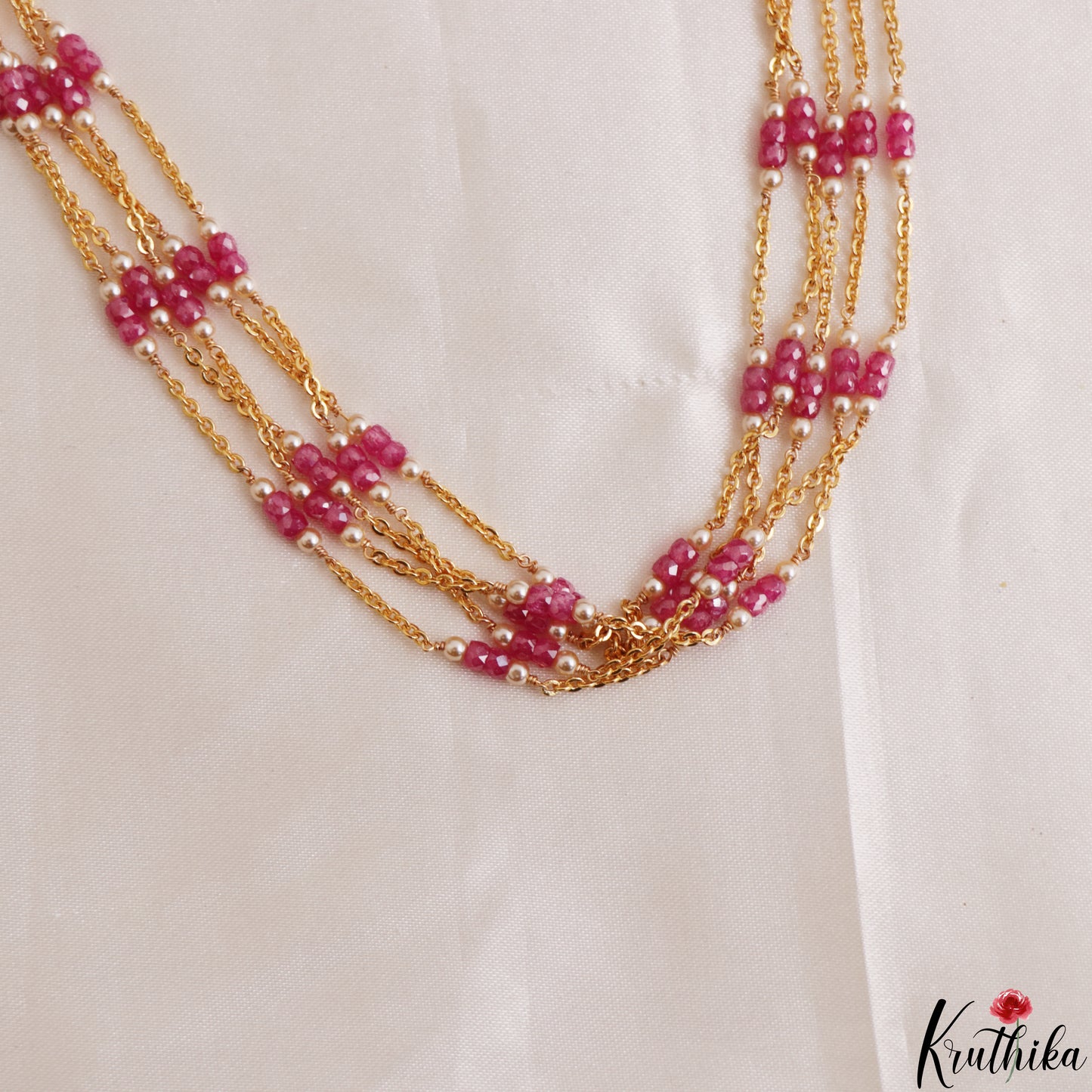 Elegant Multi Layered Pearl Bead Mala NC3208 (Available In 4 Colors)