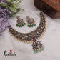 Trendy Antique Victorian Finish Kundan Peacock Necklace NC2366