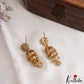 Pretty Antique Floral Motifs CZ Jhumkas E1183
