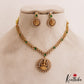 Trendy Lakshmi Motifs Gold-Tone AD Necklace NC2985 (Available In 2 Colors)