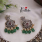 Trendy Antique Victorian Finish Kundan Peacock Necklace NC2366