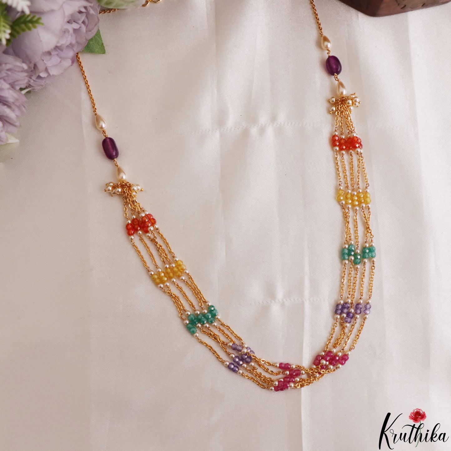 Elegant Multi Layered Pearl Bead Mala NC3208 (Available In 4 Colors)