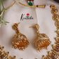 Elegant Lakshmi with Peacock Design Coin Jadau Necklace Set NC2035
