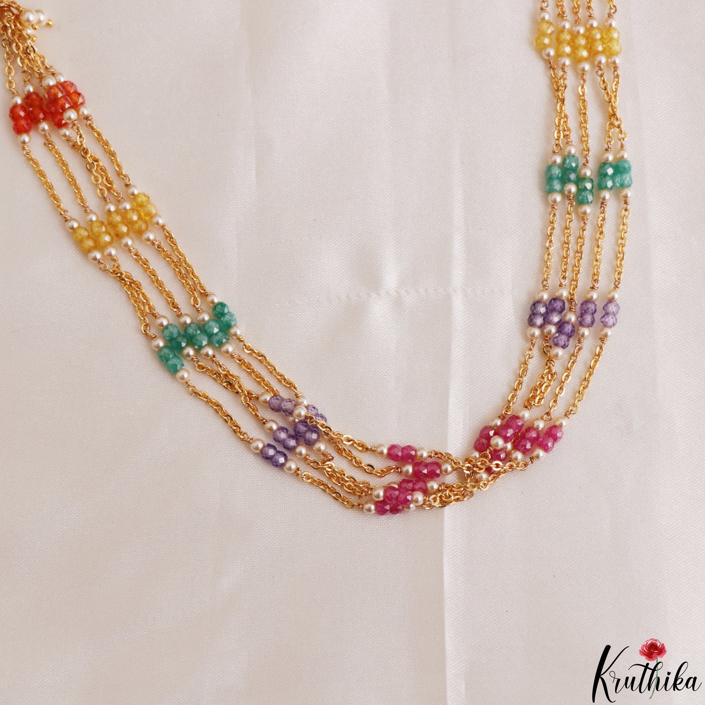 Elegant Multi Layered Pearl Bead Mala NC3208 (Available In 4 Colors)