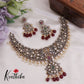 Trendy Antique Victorian Finish Kundan Peacock Necklace NC2366