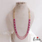Trendy Multi Layered Crystal & Pearl Haaram With Floral Accents LH2129 (Available In 4 Colors)