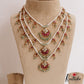 Stunning Floral Chandbali Pendant With Multi Pearl Strand Jadau Haaram LH2057