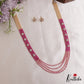 Trendy Multi Layered Crystal & Pearl Haaram With Floral Accents LH2129 (Available In 4 Colors)