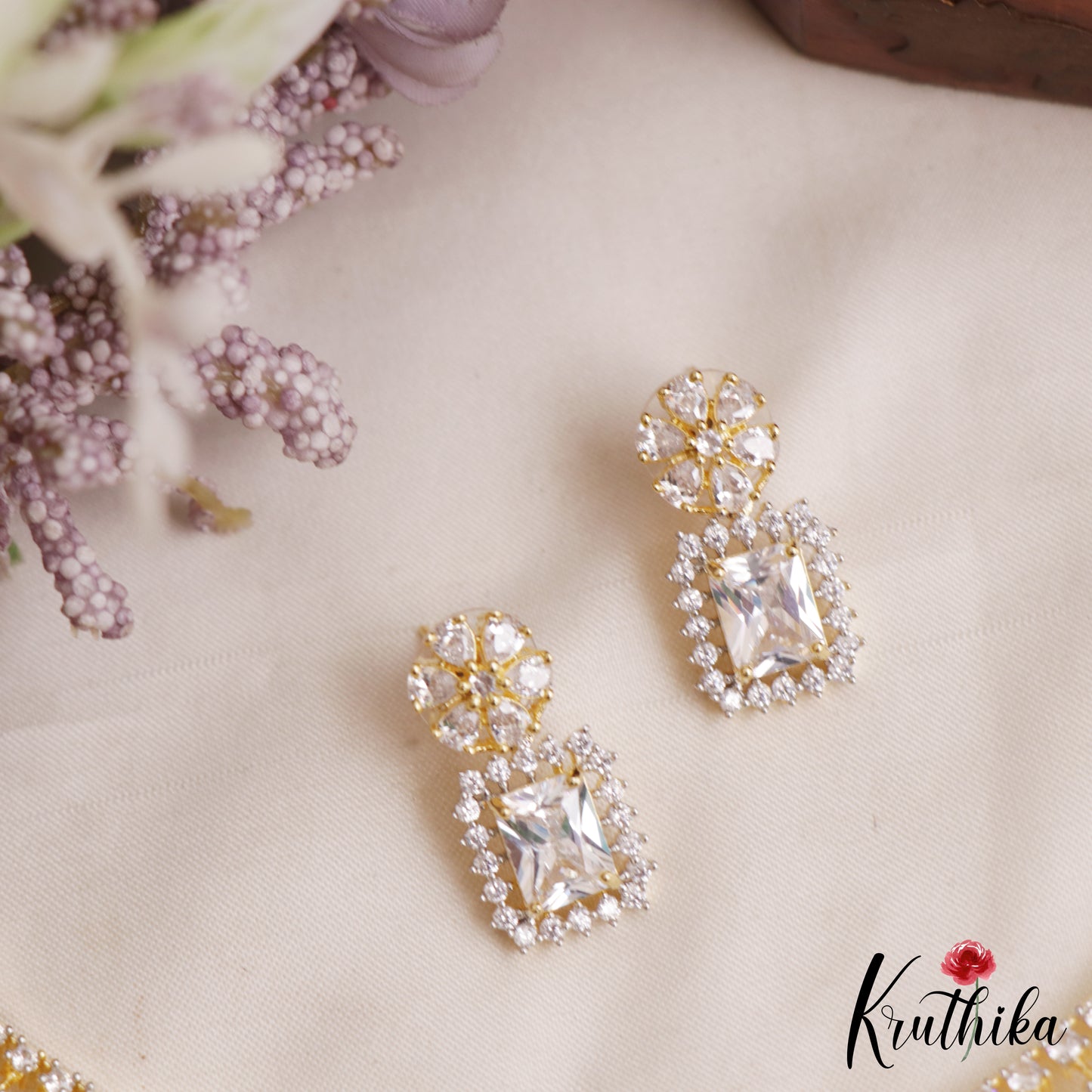 Elegant Square Motifs Gold-Tone CZ Choker NC3053 (Available In 3 Colors)